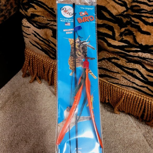 Cat Toy Da-Bird Feather Wand Interaction 36 in.... Cats Love These!!.. Bran New! - Picture 1 of 7